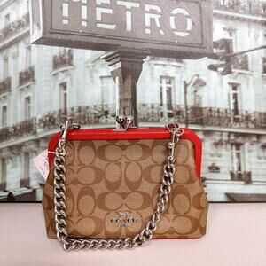 Coach CH512 Nora Kisslock Crossbody In Signature Canvas